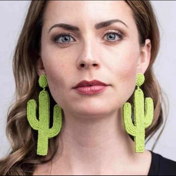 Cactus statement earrings - Picture 1 of 4